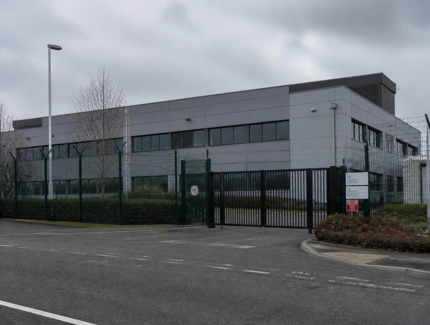 Secure site exterior with controlled access